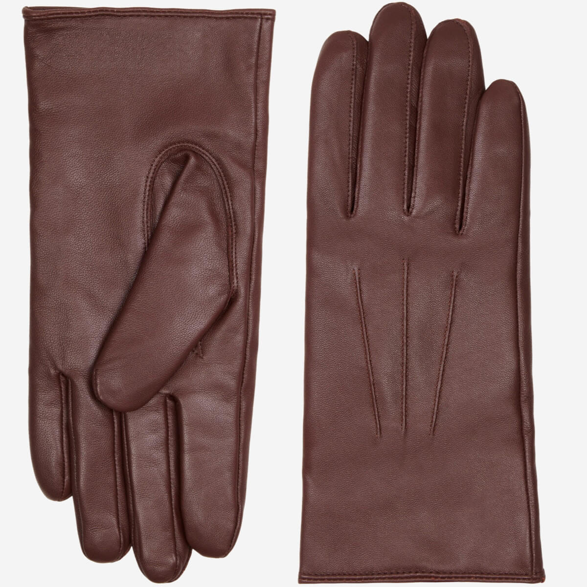 Elijah (brown) – Timeless sheepskin leather gloves with luxurious cashmere lining & touchscreen capability