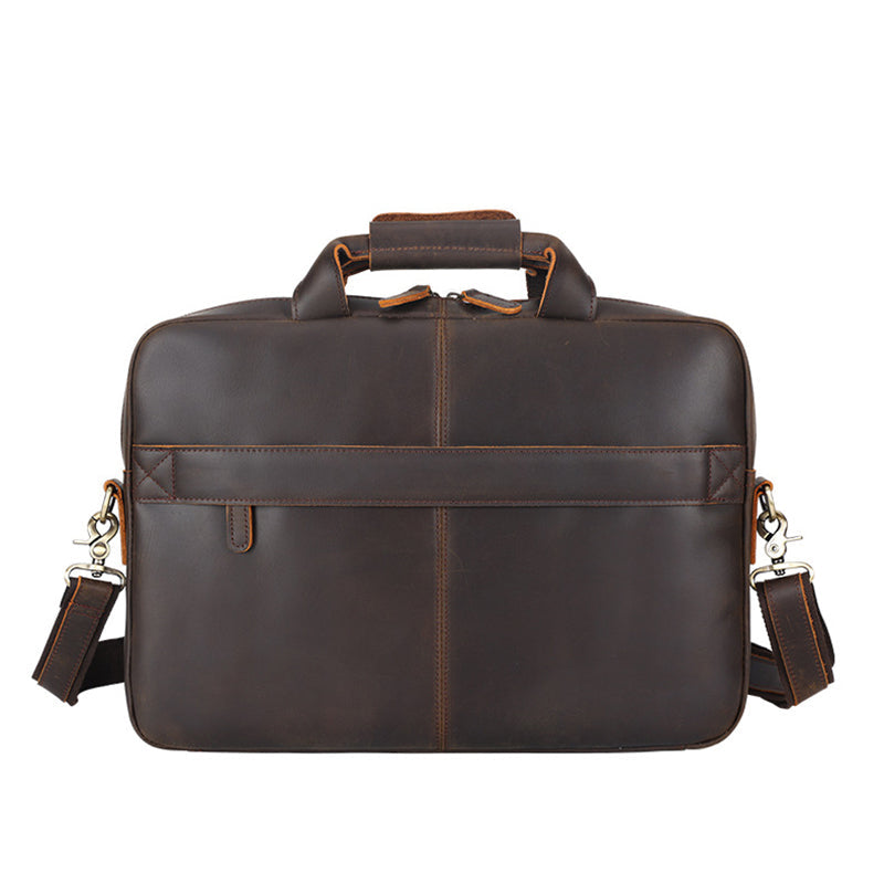 15.6" Leather Attaché Briefcase