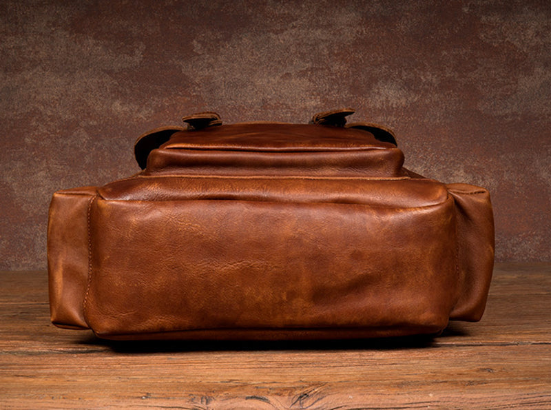 Handmade Leather Travel Rucksack