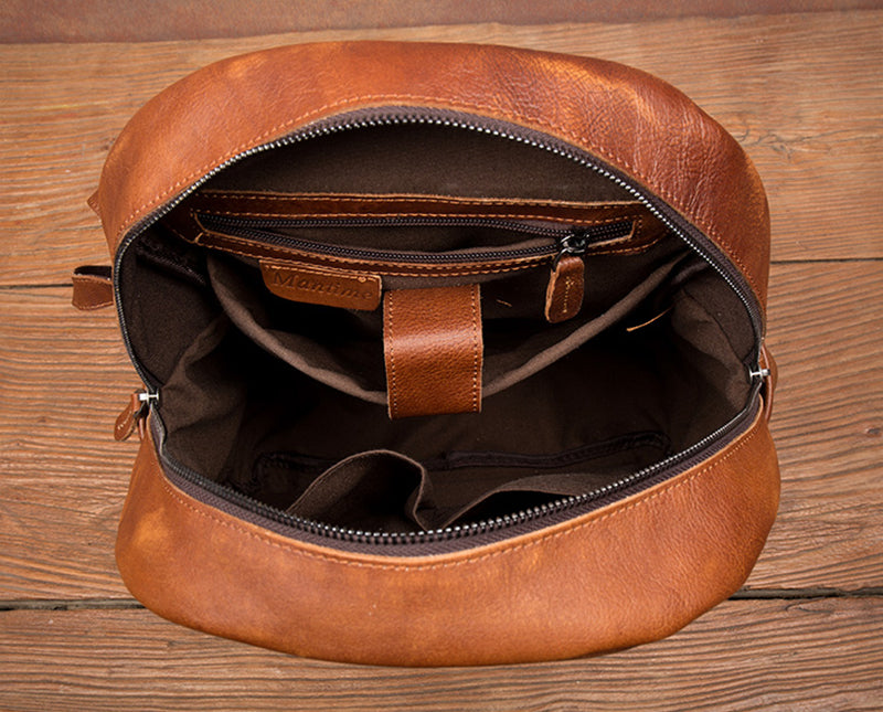 Handmade Leather Travel Rucksack