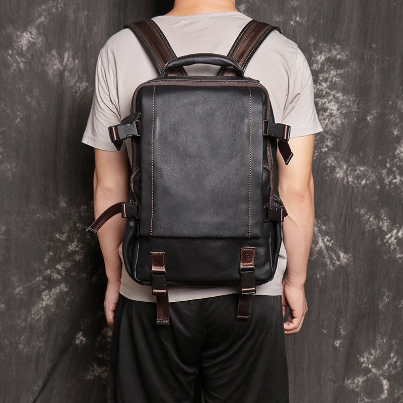 Casual Leather Laptop Backpack
