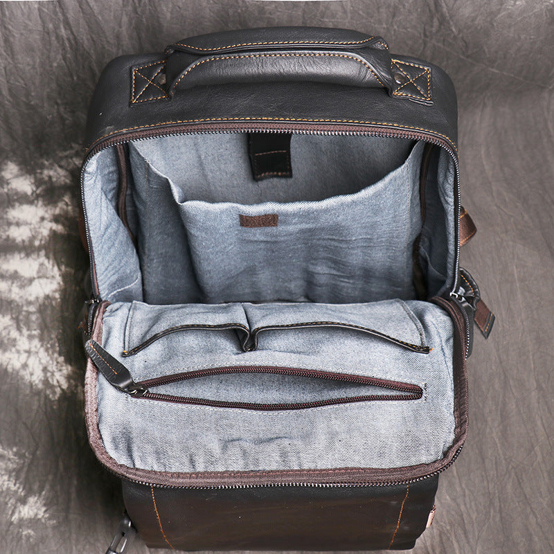 Casual Leather Laptop Backpack