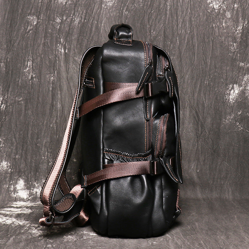 Casual Leather Laptop Backpack