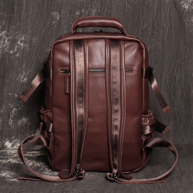 Casual Leather Laptop Backpack