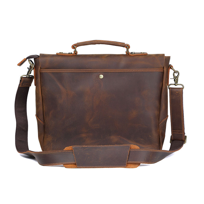 Top Handle Leather Business Briefcase
