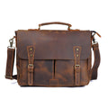 Top Handle Leather Business Briefcase