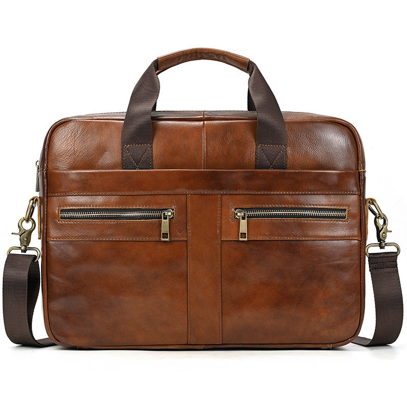 15" Vintage Leather Laptop Briefcase