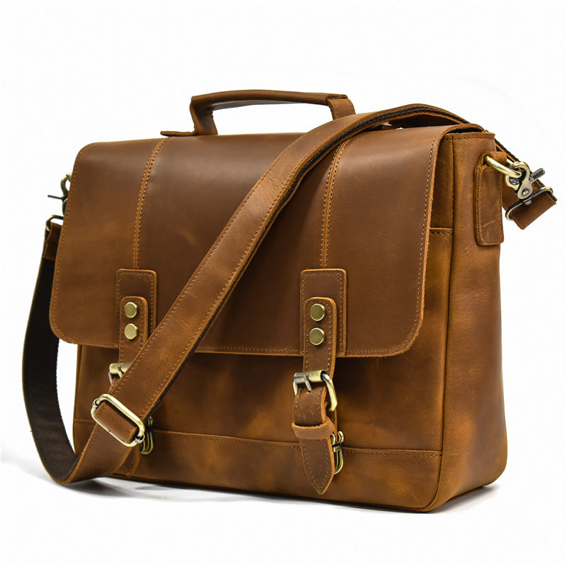 Premium Leather Laptop Briefcase