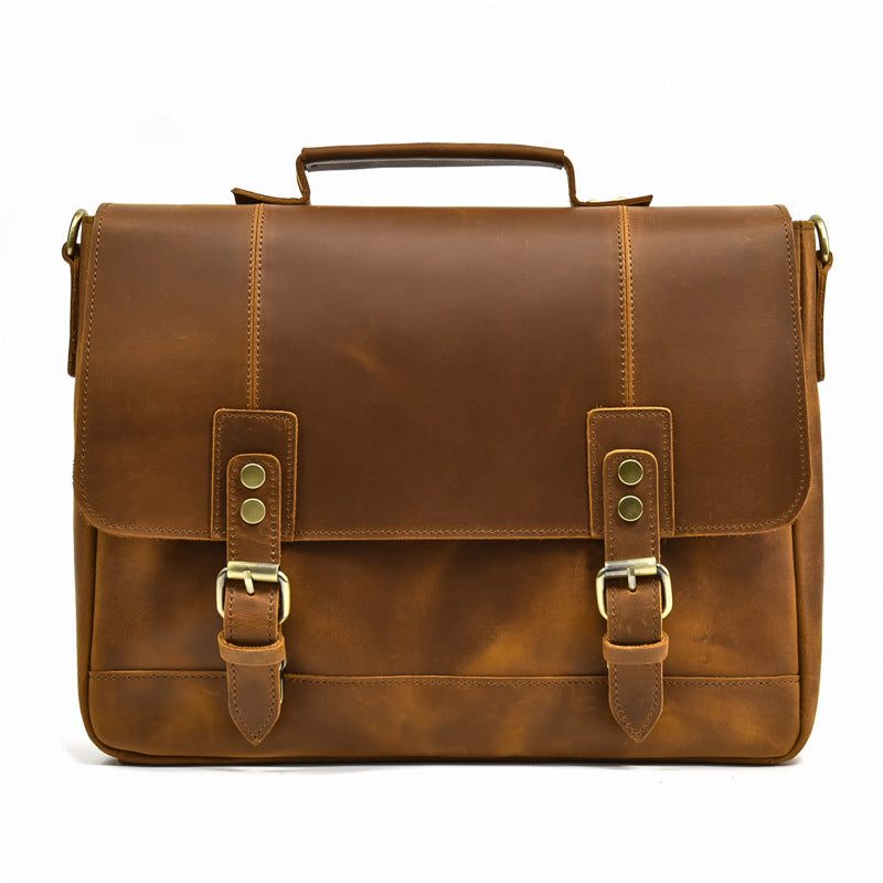 Premium Leather Laptop Briefcase