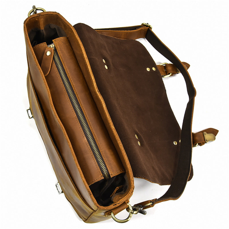 Premium Leather Laptop Briefcase