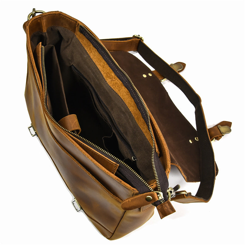 Premium Leather Laptop Briefcase