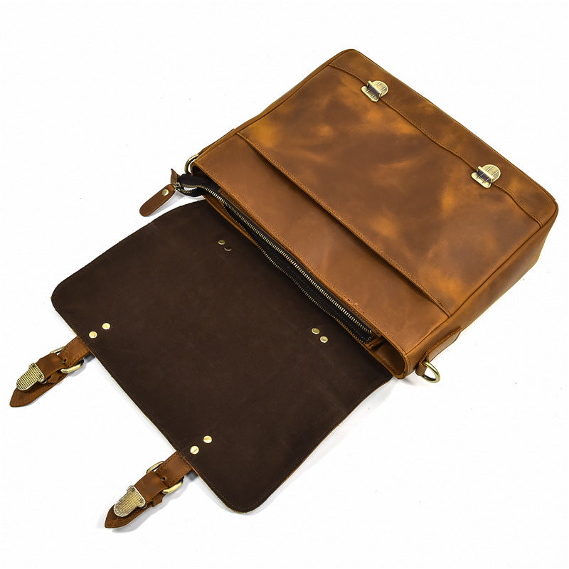 Premium Leather Laptop Briefcase