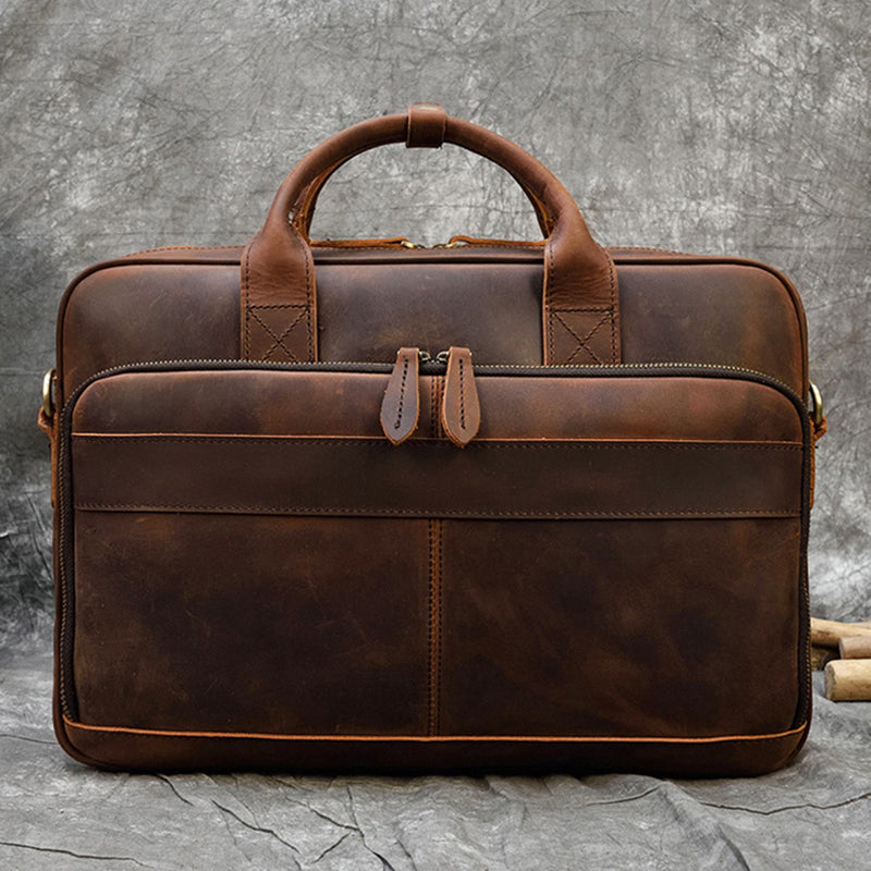 Handmade Leather Laptop Briefcase