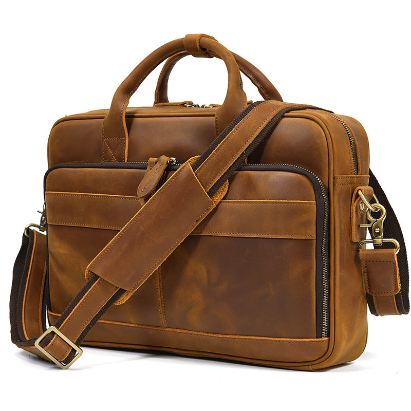 Handmade Leather Laptop Briefcase