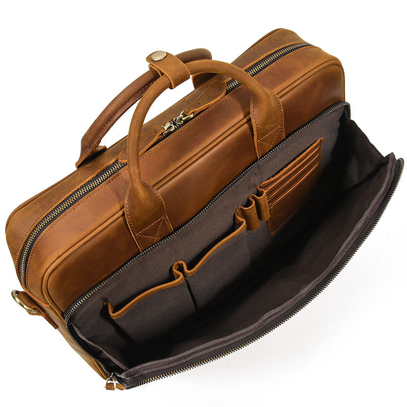 Handmade Leather Laptop Briefcase