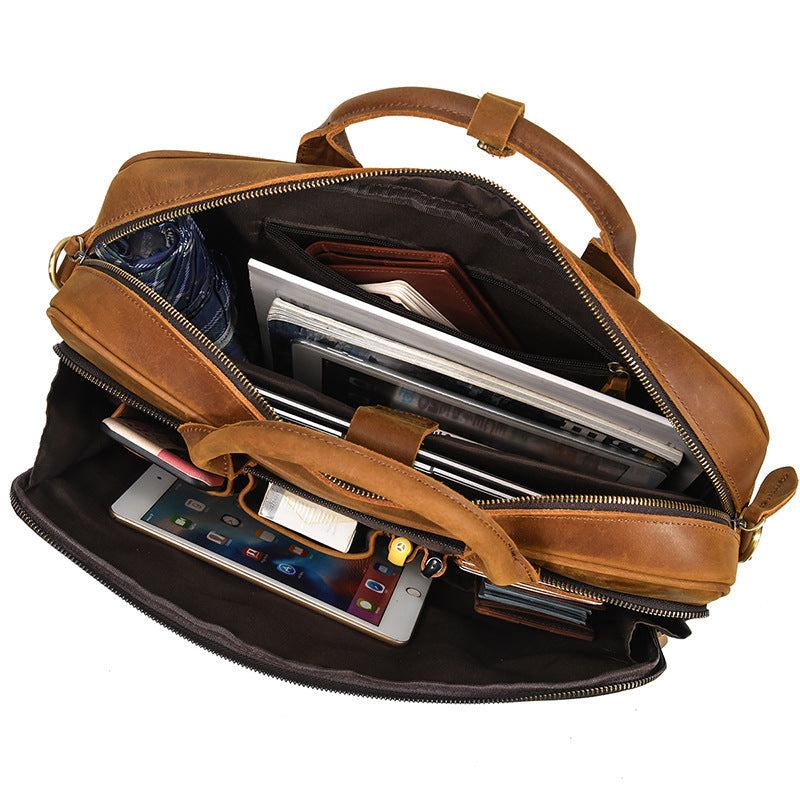 Handmade Leather Laptop Briefcase