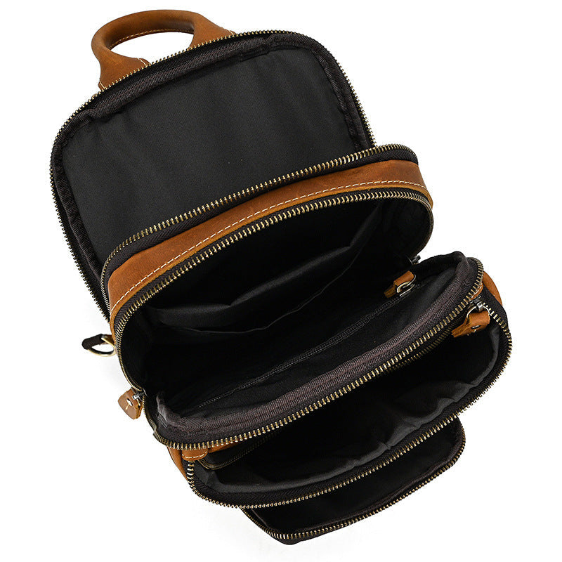 Retro Leather Chest Sling