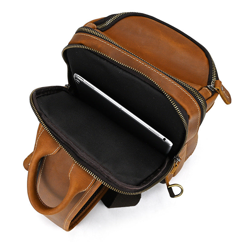 Retro Leather Chest Sling