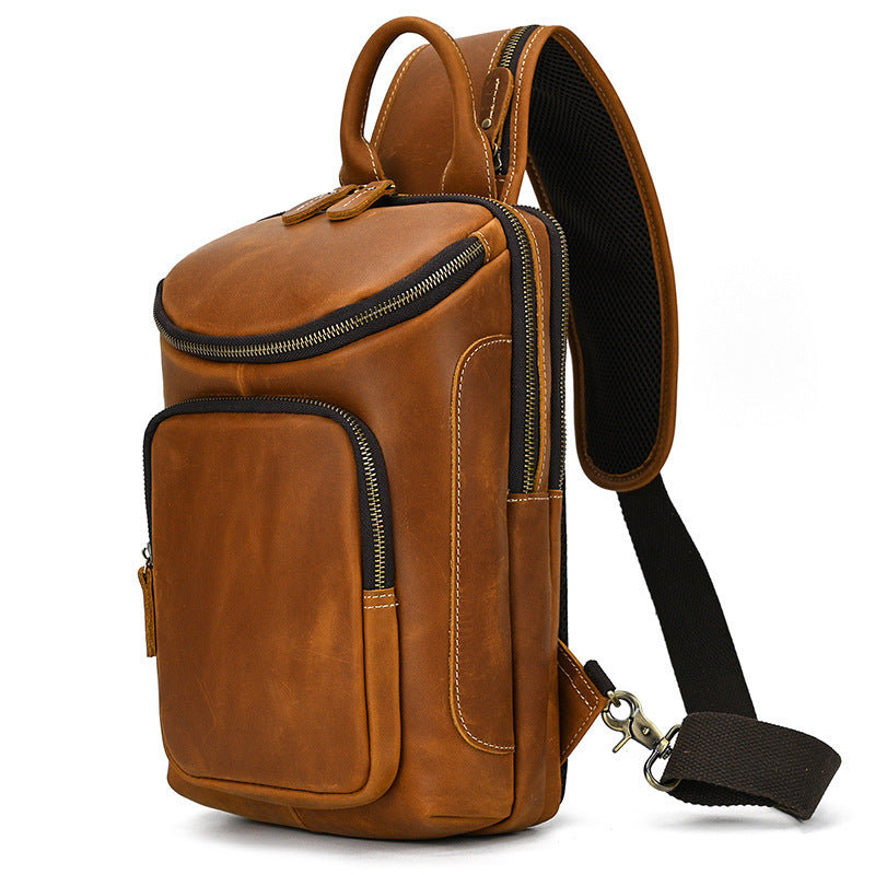 Retro Leather Chest Sling