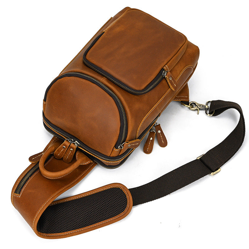 Retro Leather Chest Sling