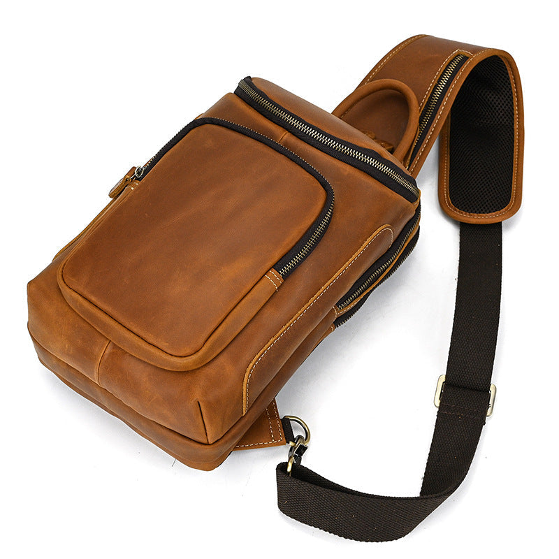 Retro Leather Chest Sling