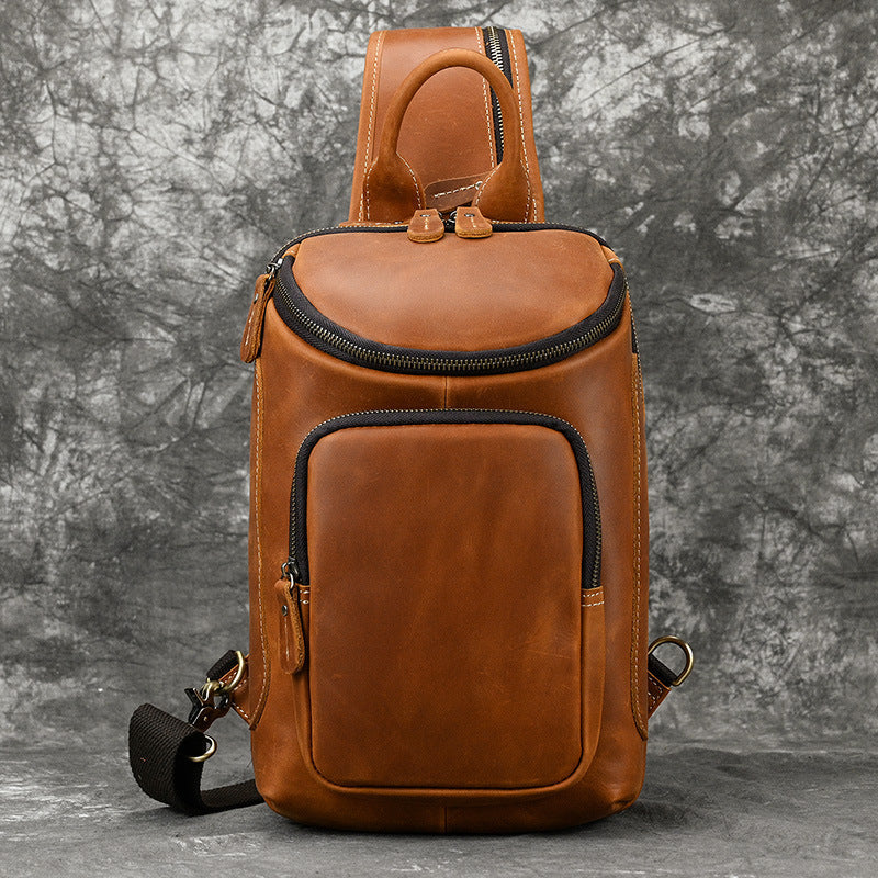 Retro Leather Chest Sling