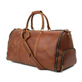 Convertible Leather Garment Weekender