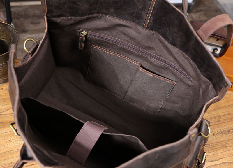 Vintage Leather Gym Duffel