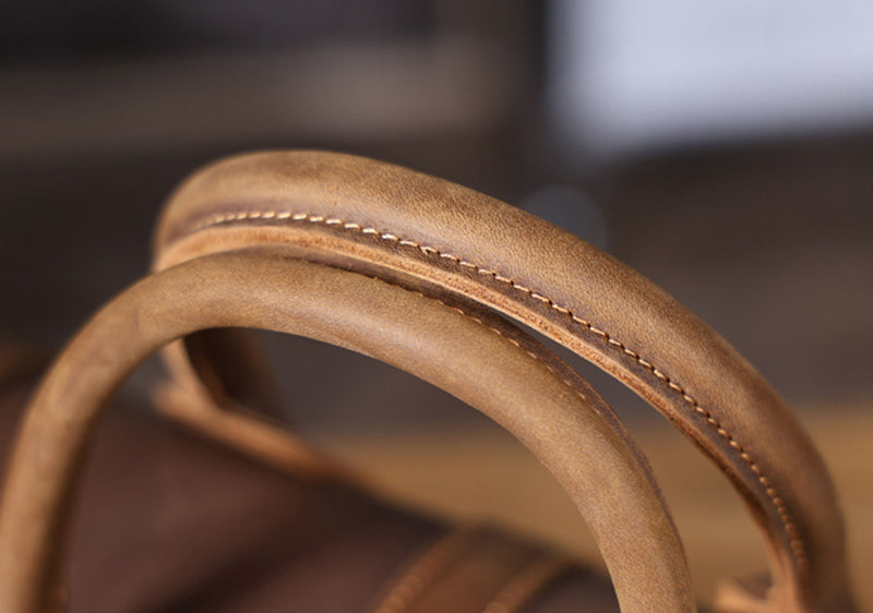 Vintage Leather Gym Duffel