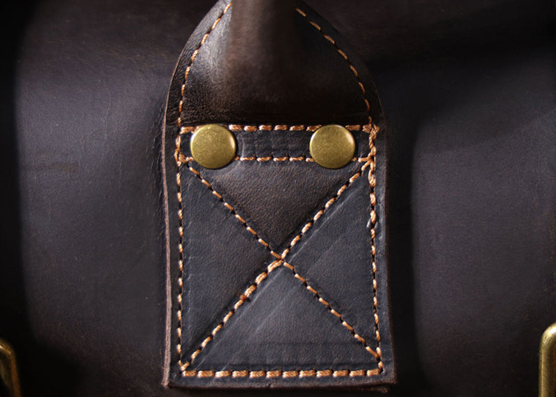 Vintage Leather Gym Duffel