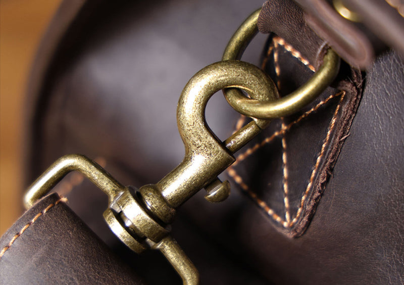 Vintage Leather Gym Duffel