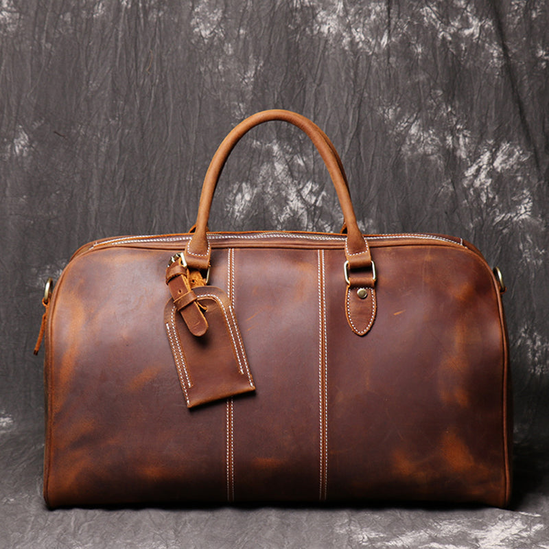 Retro Leather Carry-On Duffel