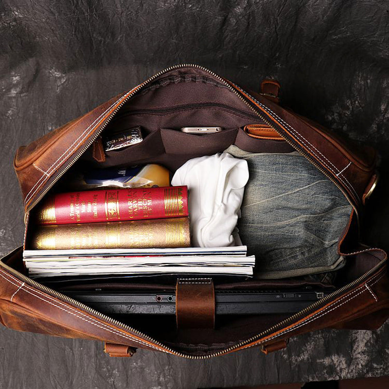 Retro Leather Carry-On Duffel