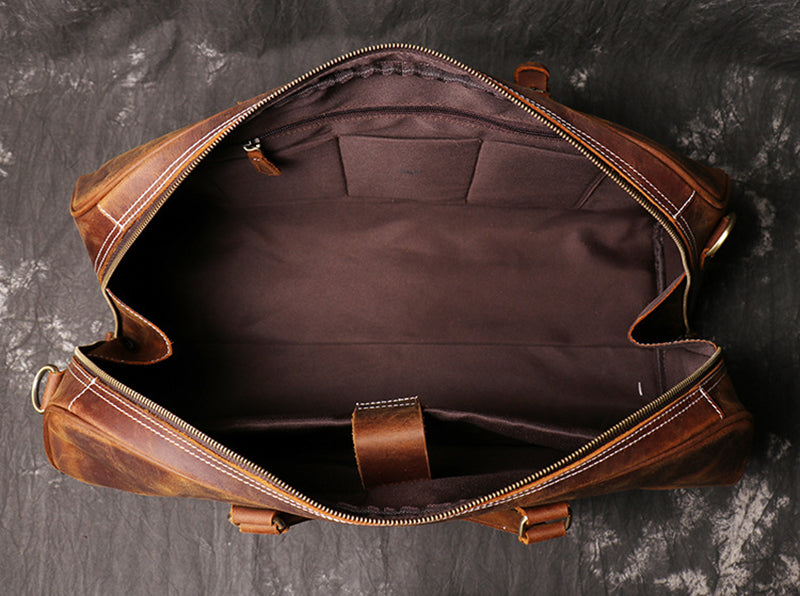 Retro Leather Carry-On Duffel