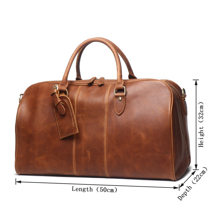 Retro Leather Carry-On Duffel