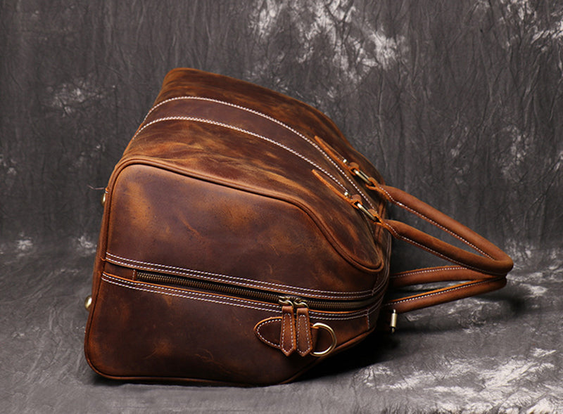 Retro Leather Carry-On Duffel