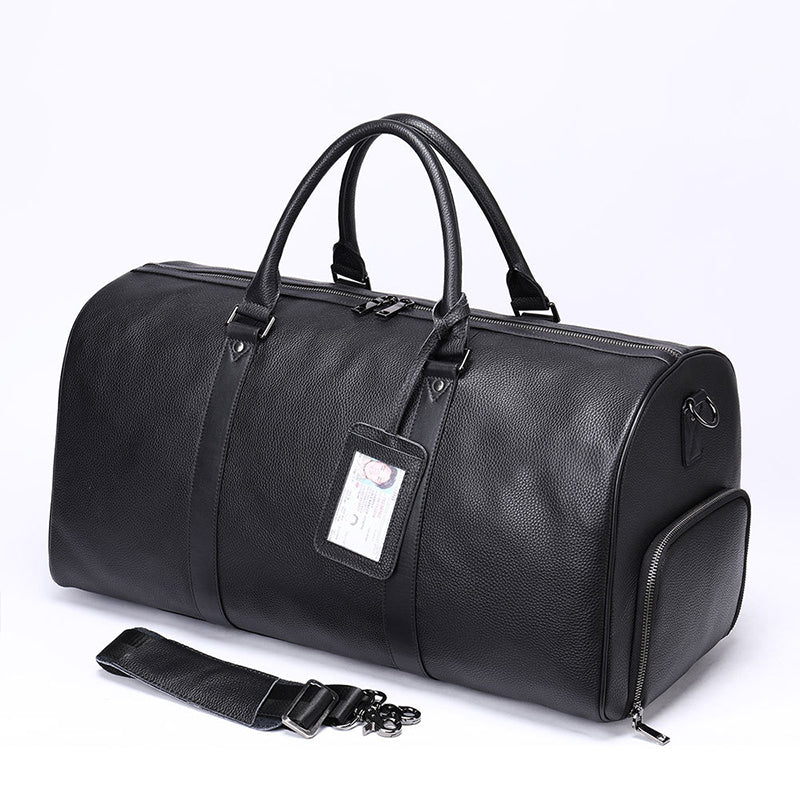Leather Weekender with Shoe Compartment