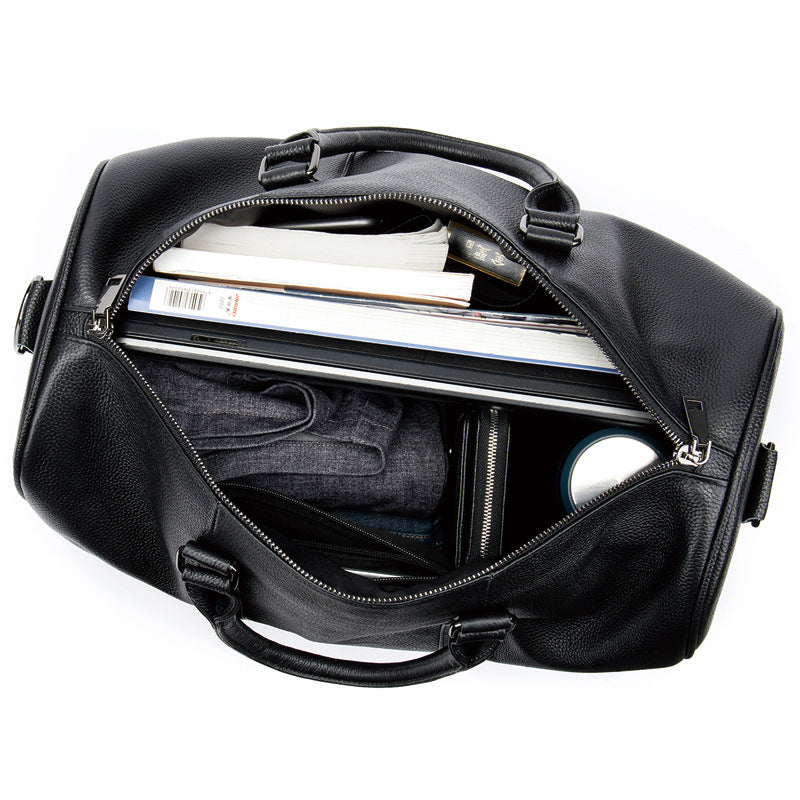 Leather Weekender with Shoe Compartment