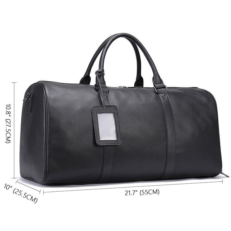 Leather Weekender with Shoe Compartment