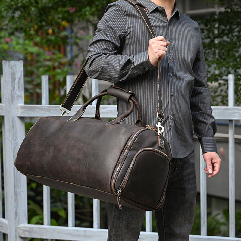 Leather Garment Duffel