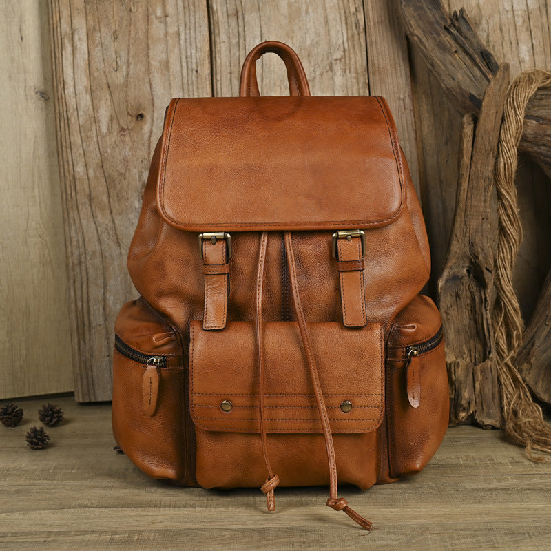 Large Leather Weekender Rucksack