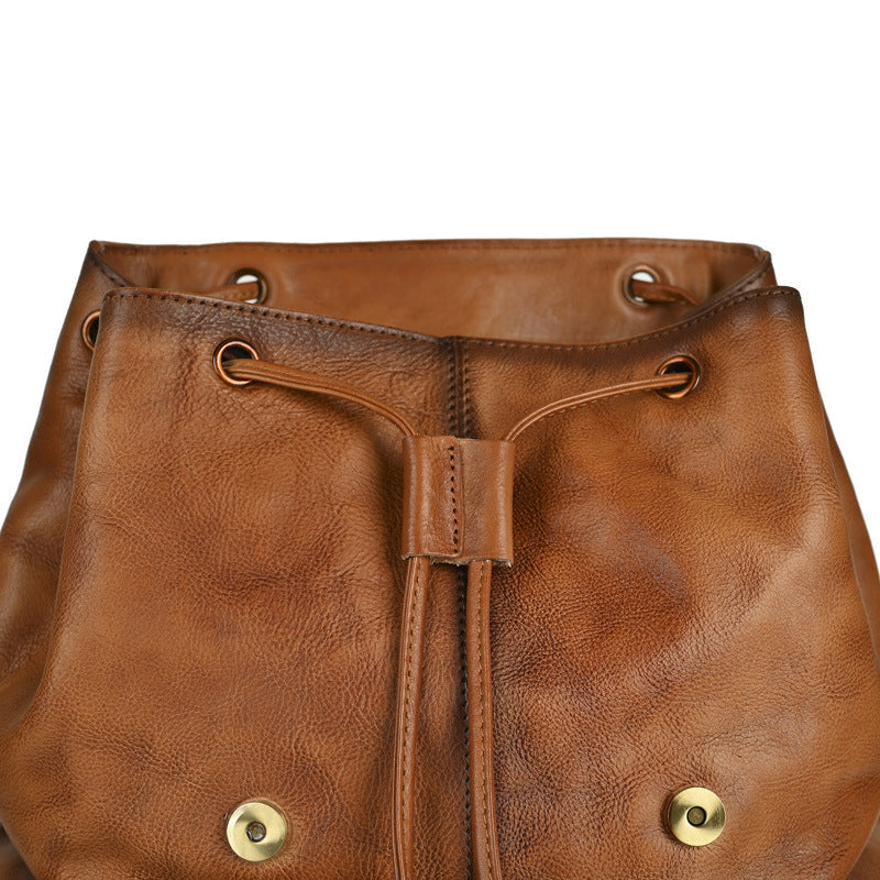 Large Leather Weekender Rucksack