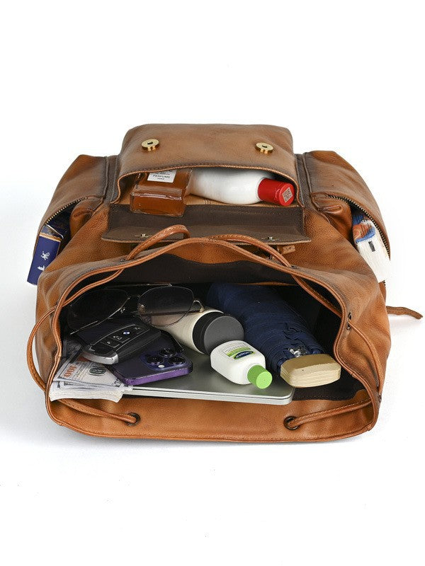 Large Leather Weekender Rucksack