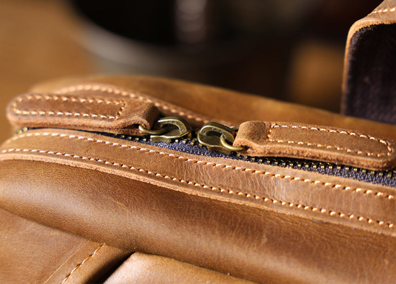 Retro Leather Portfolio Briefcase