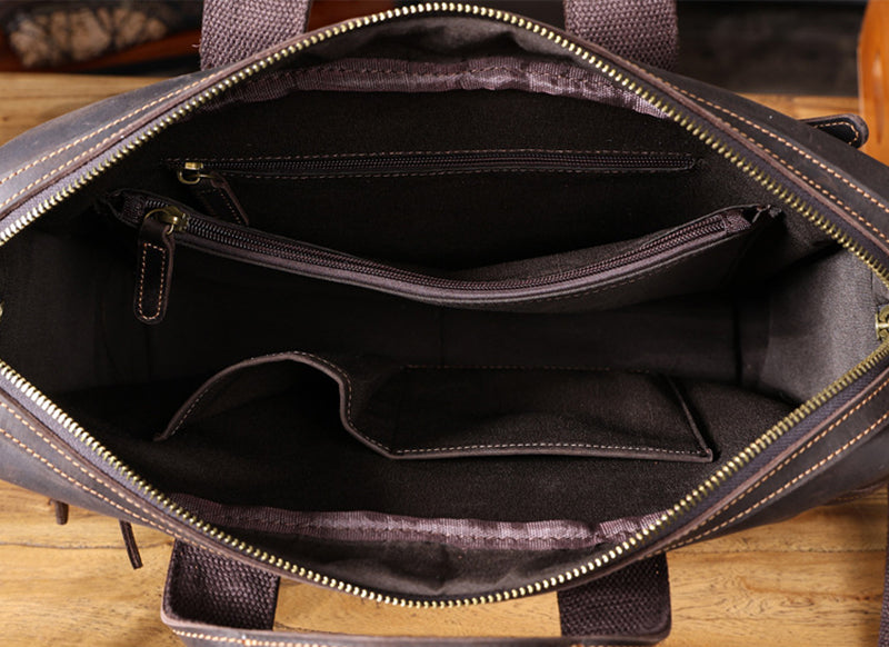 Retro Leather Portfolio Briefcase