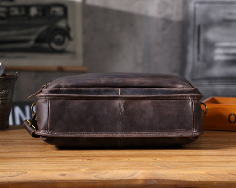 Retro Leather Portfolio Briefcase