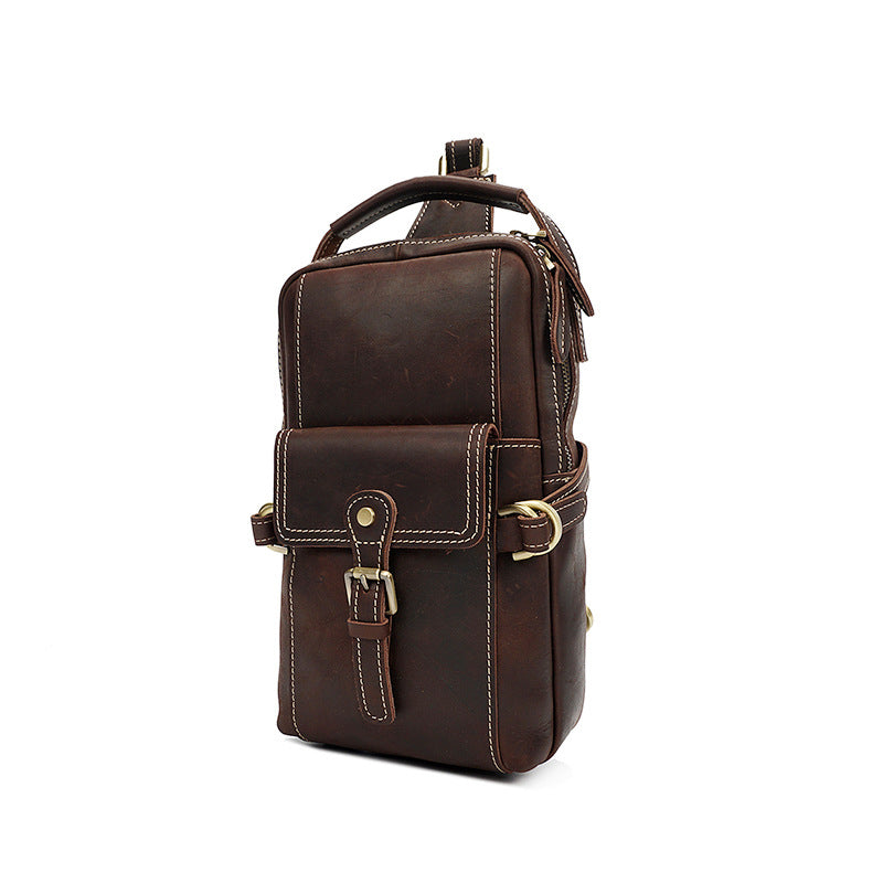 Retro Leather Sling Chest Pack