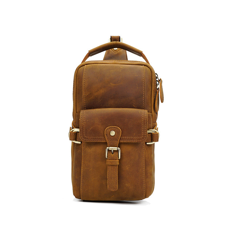 Retro Leather Sling Chest Pack
