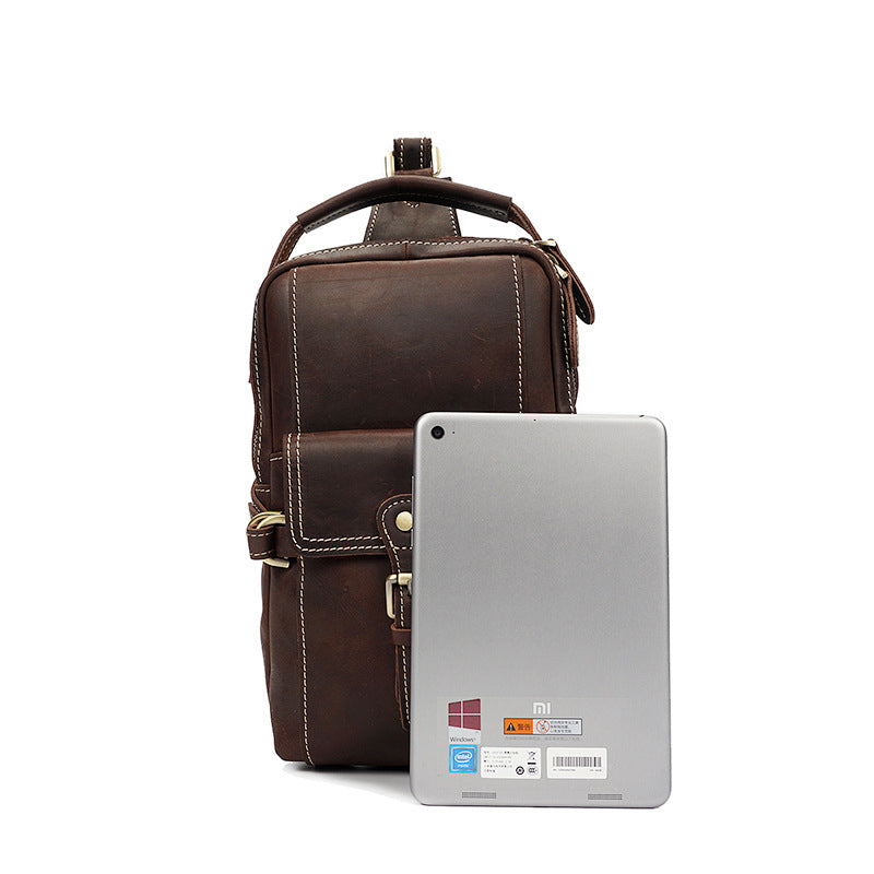 Retro Leather Sling Chest Pack