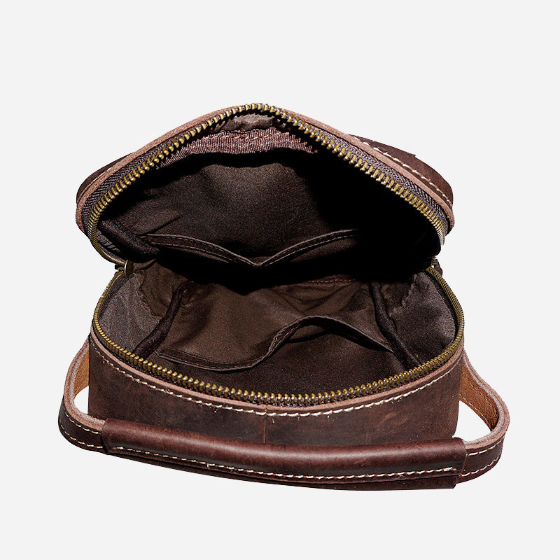 Retro Leather Sling Chest Pack